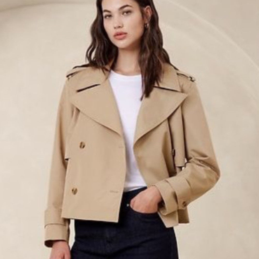 Banana Republic Factory Oversized short trench jacket